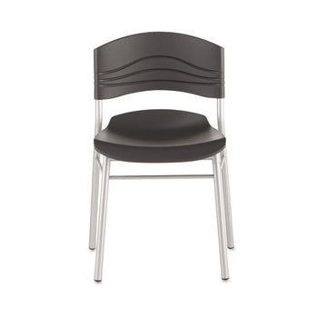 Iceberg Cafeworks Chair, Supports Up To 225 Lb, Graphite Seat-back, Silver Base, 2-carton freeshipping - TVN Wholesale